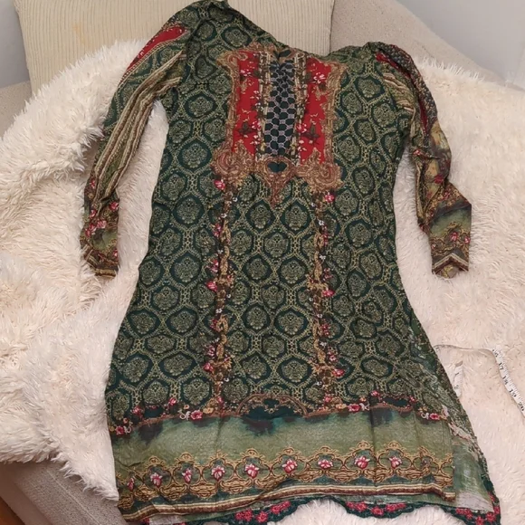 Elegant Light Multicolor Bohemian Dress Size Medium - Picture 10 of 13